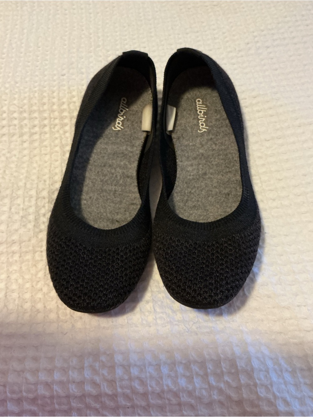 allbirds Black Knit Ballet Flats - Women’s Slip-On Comfort